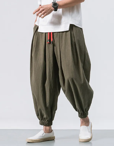 Shellback · NW TP-48 — Loose Wide-Leg Cotton-Linen Trouser