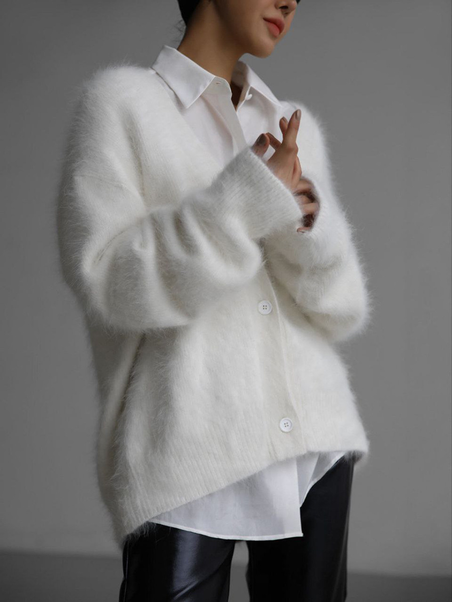 Granite · NW CA-31 — Luxe Cashmere Cardigan