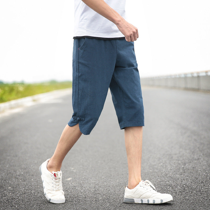 Wingan · NW TP-35 — Cropped Cotton-Linen Trouser