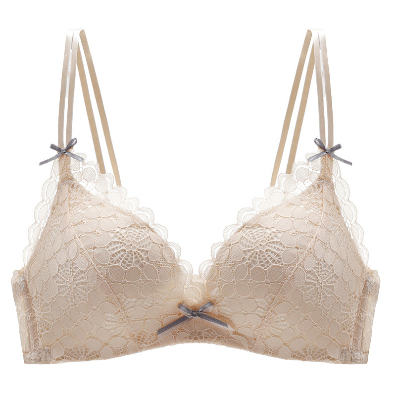 Blush · NW IN-A26 — cross-back wireless lace bra