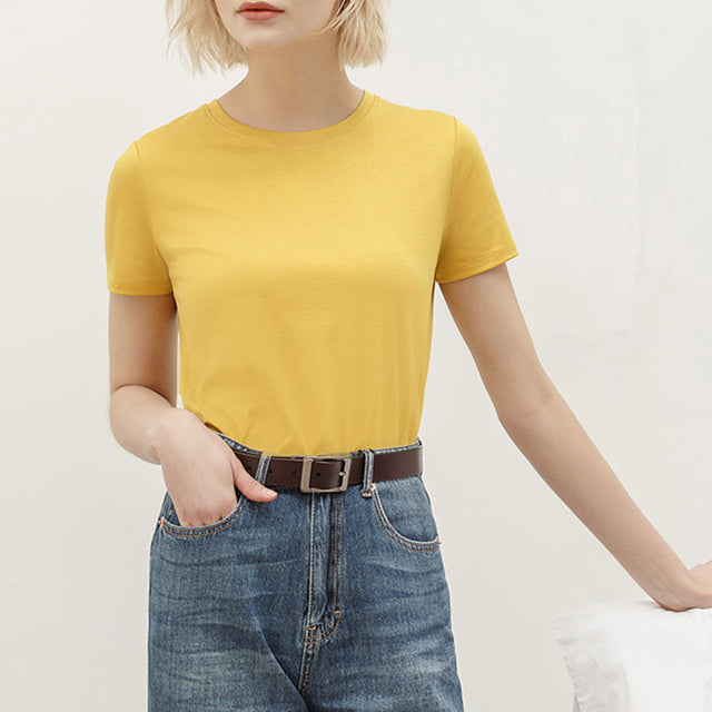 Mara — Cotton Crew-Neck Tee