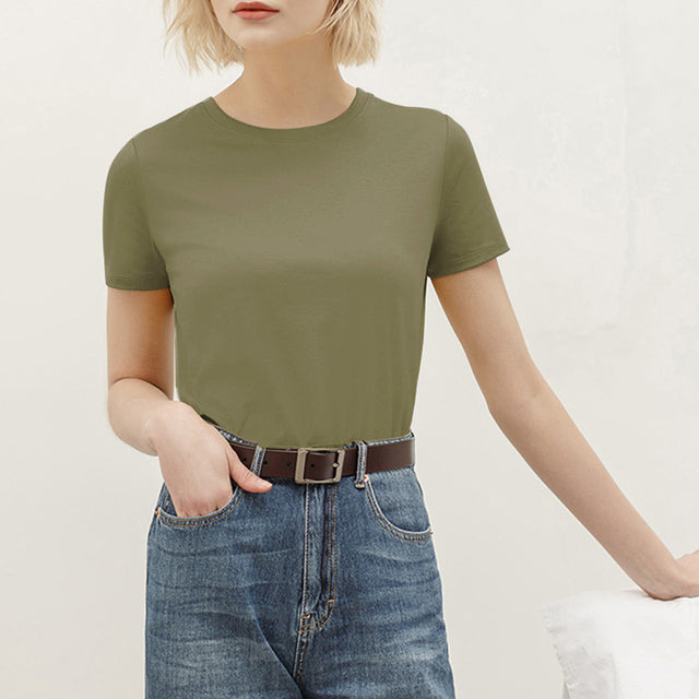 Mara — Cotton Crew-Neck Tee