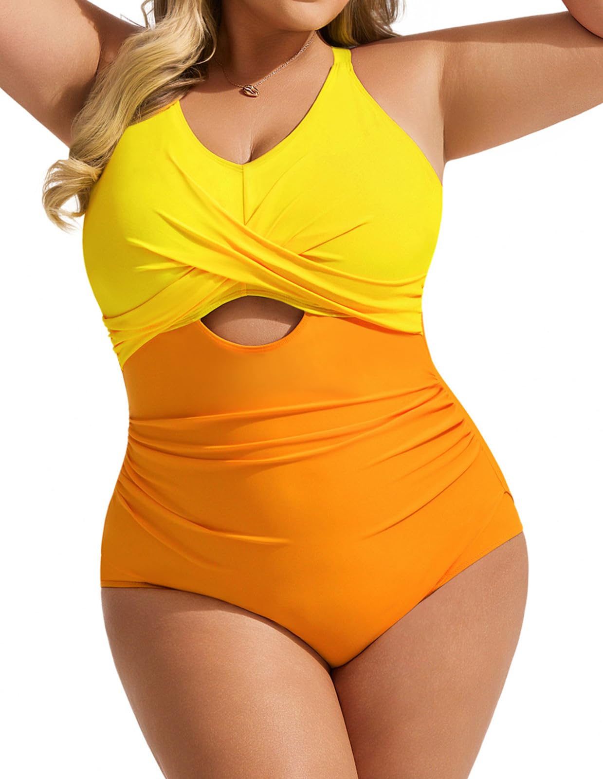 Delta · NW RC-B21 — twist-front full-coverage one-piece