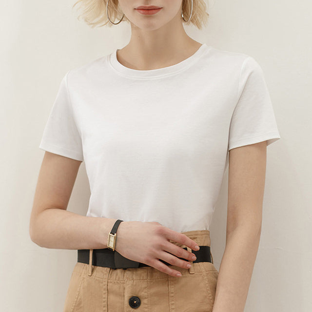 Mara — Cotton Crew-Neck Tee
