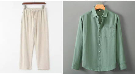Barwon · NW LN-03 — linen-blend shirt and trouser set