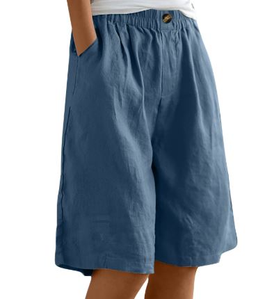Woodside · NW TP-40 — Cropped Cotton-Linen Short