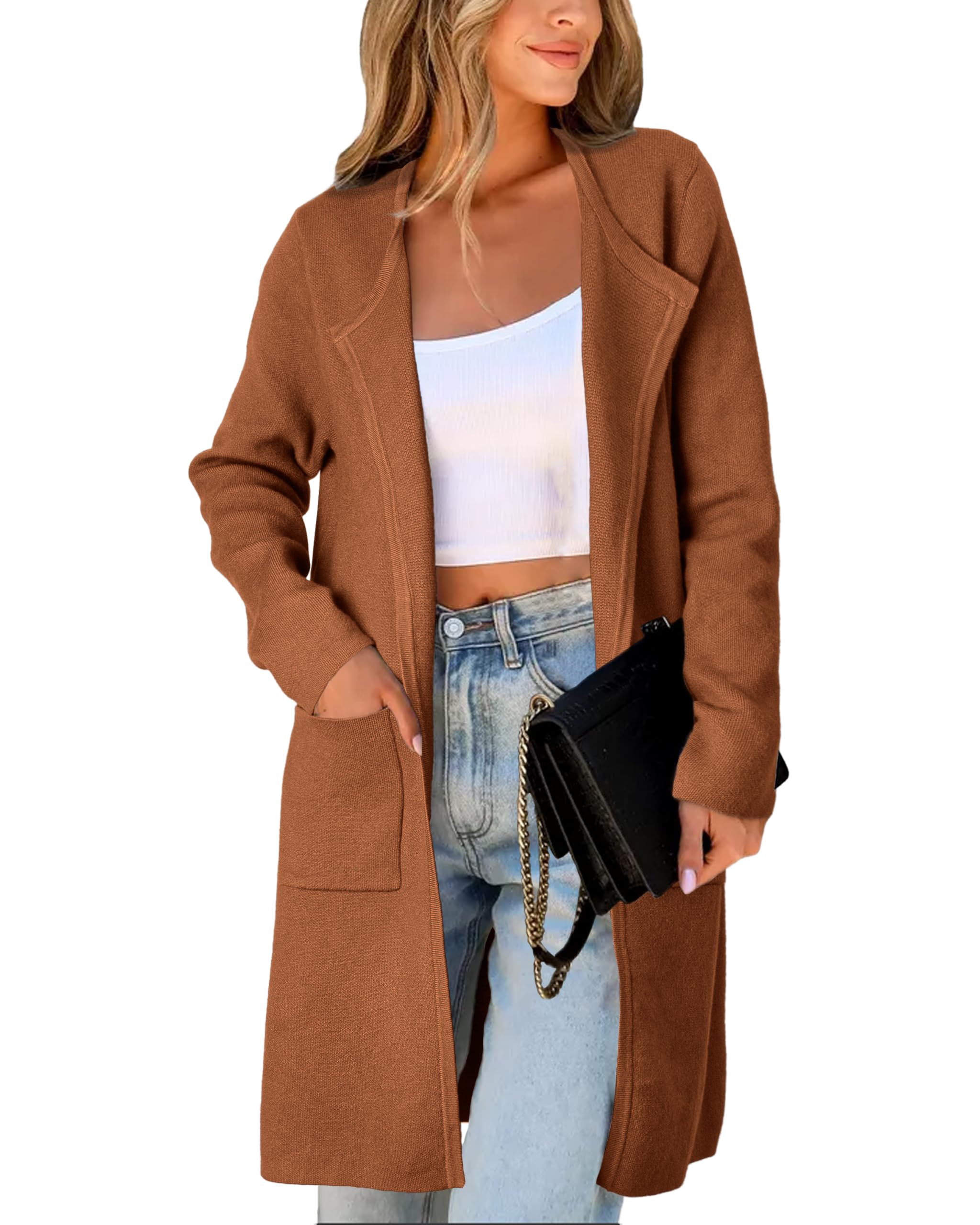 Amber · NW CD-10 — chunky lapel cardigan
