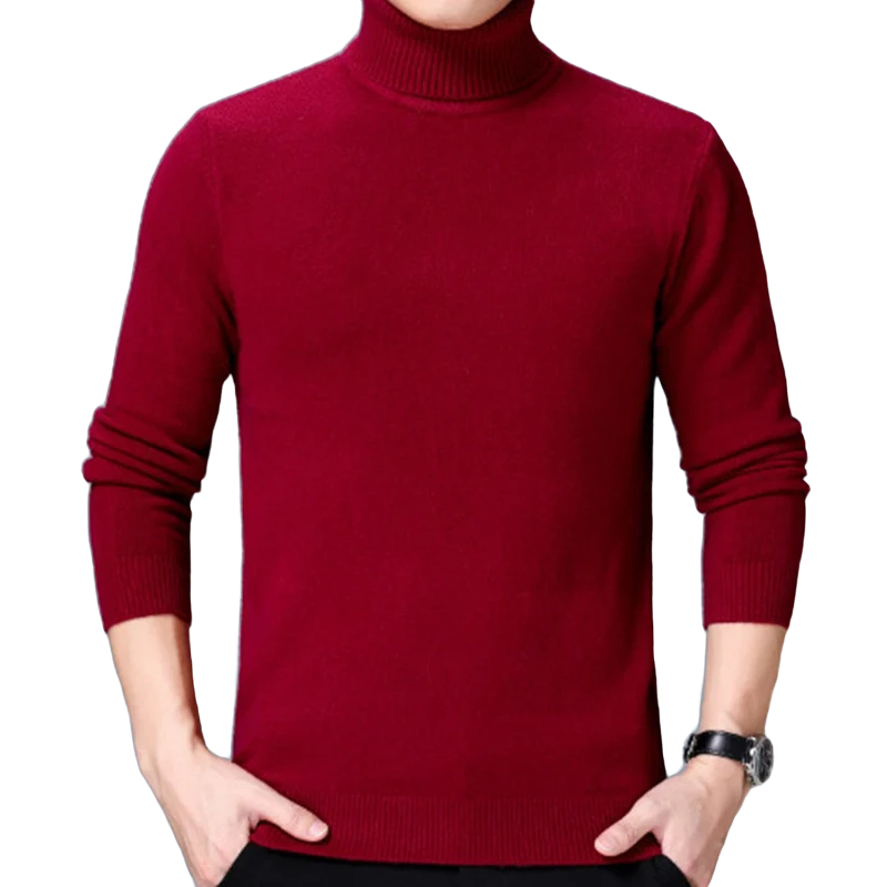 Seam NW 01-17 cashmere mock-neck, red, on white