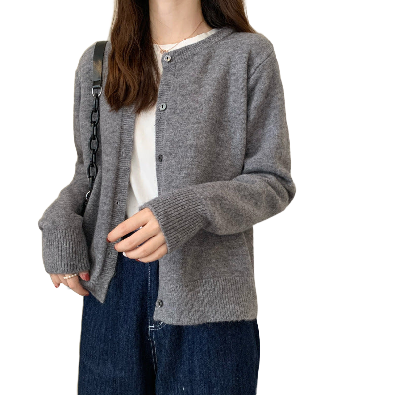 Tor NW CA-59 Cashmere Cardigan, grey, on white