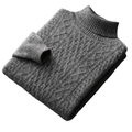 Pumice NW CA-77 Charcoal Thick Cashmere High-Neck, charcoal, on white