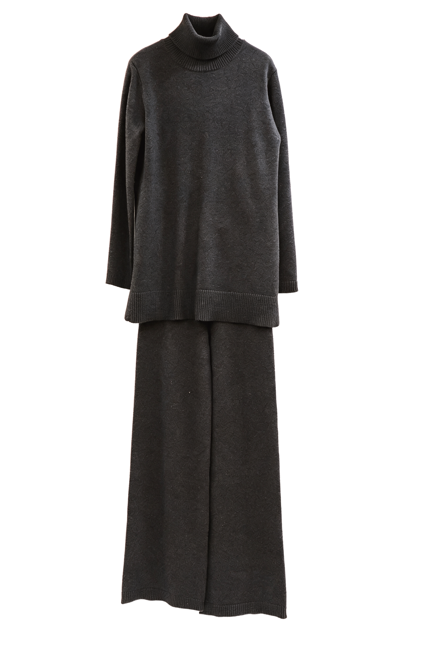 Hush NW CL-01 cashmere-blend lounge set, charcoal, on white