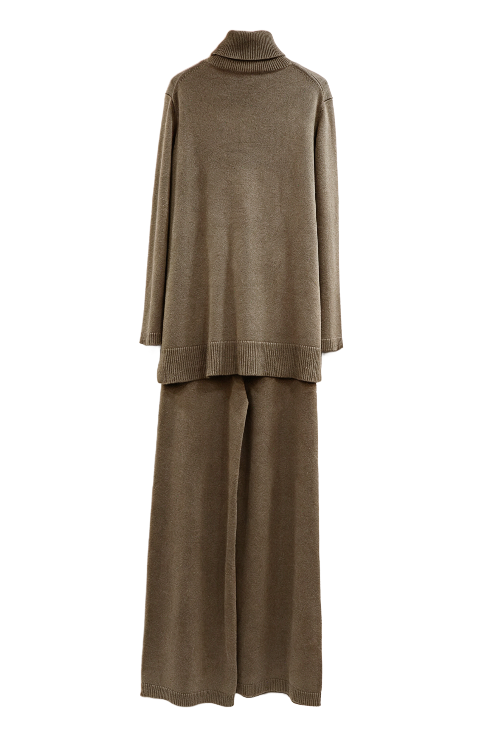 Hush NW CL-01 cashmere-blend lounge set, olive taupe, on white