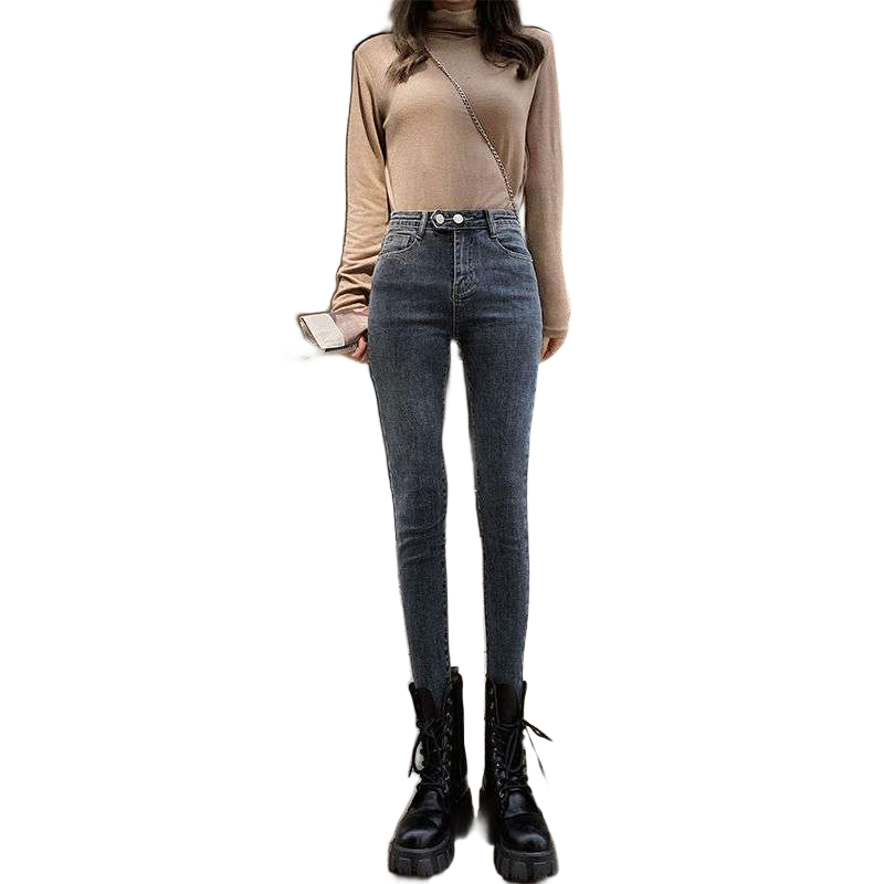 Noir NW NR-04 high-waist slim trouser, on white