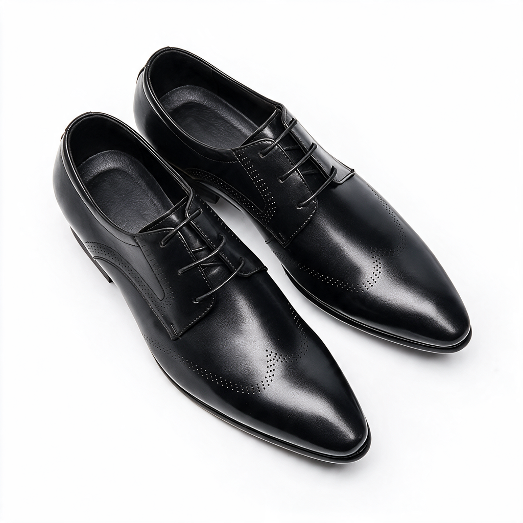 Ashford NW ST-09 leather derby, Black, on white